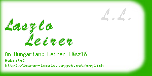 laszlo leirer business card