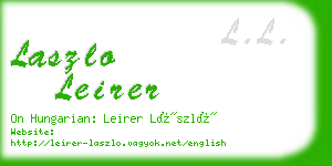 laszlo leirer business card